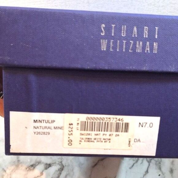 Stuart Weitzman Womens Leather Ballet Flats Gold Snake Size 7 - Picture 8 of 8